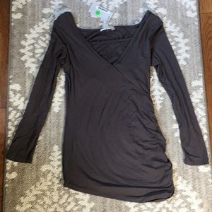2/$20 NWT gray nursing long sleeve top